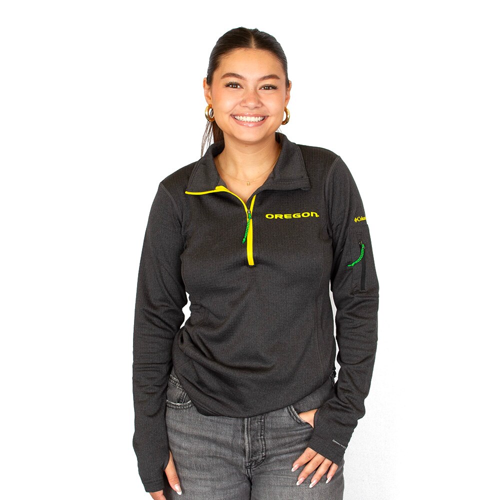 Oregon, Columbia, Black, Pullover, Polyester, Women, Park View, Fleece, Half-zip, 972692
